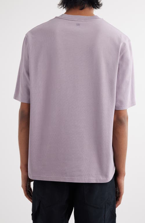 Shop Ami Alexandre Mattiussi Ami Paris Ami De Coeur Cotton T-shirt In Lilac/504