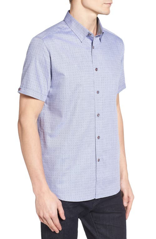 Shop Ted Baker London Sherbz Extra Slim Fit Dobby Dot Sport Shirt In Navy