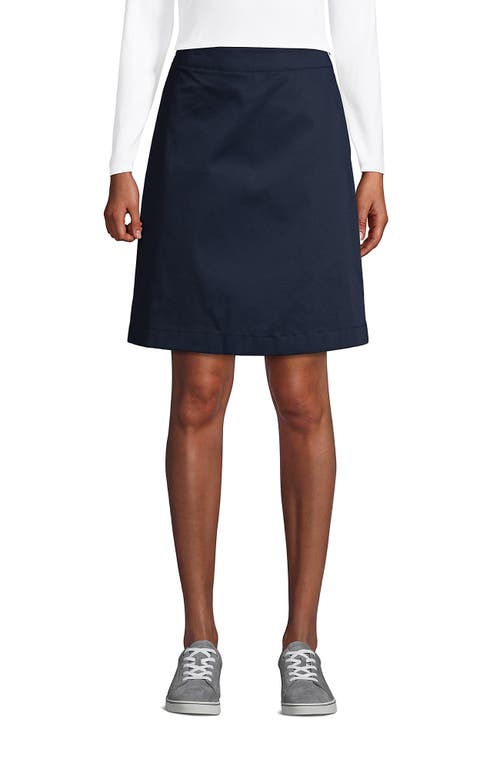 Lands' End School Uniform Young  Blend Chino Skort Above Knee In Classic Navy