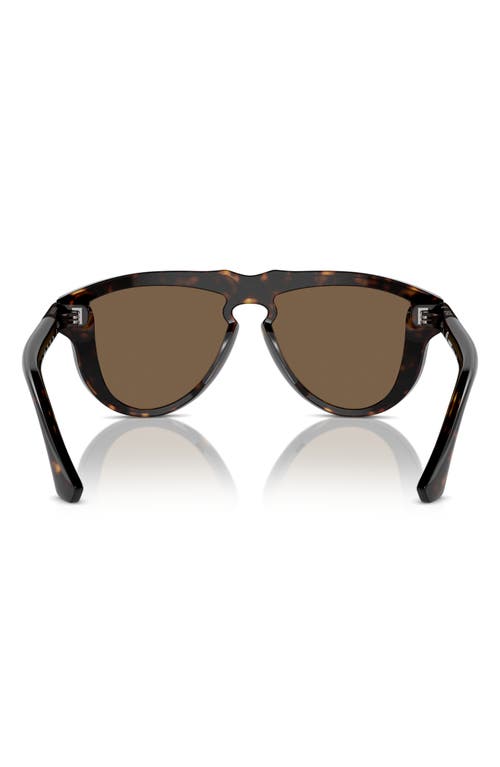 Shop Burberry 36mm Pilot Sunglasses In Dk Havana