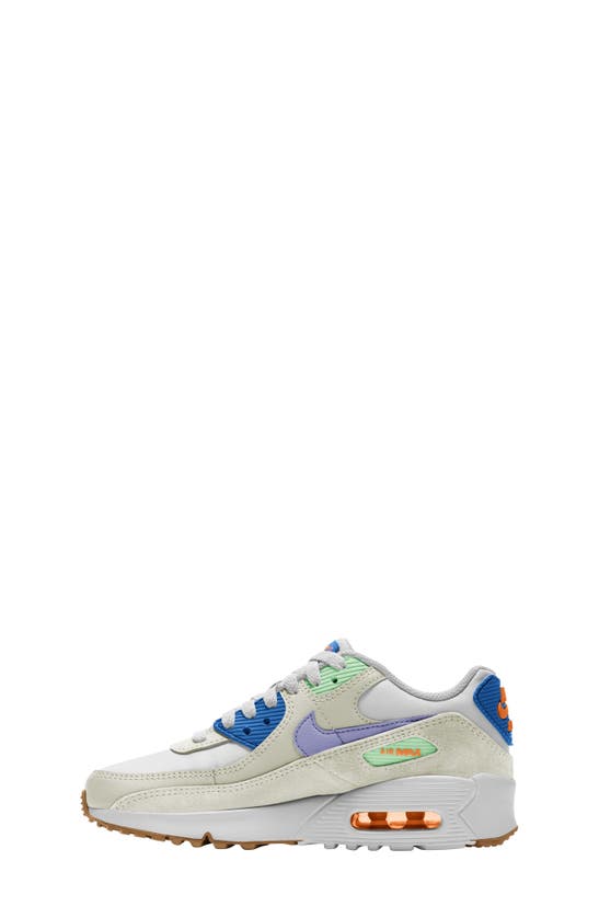 Shop Nike Kids' Air Max 90 Sneaker In White/ Purple/ Phantom/ Blue