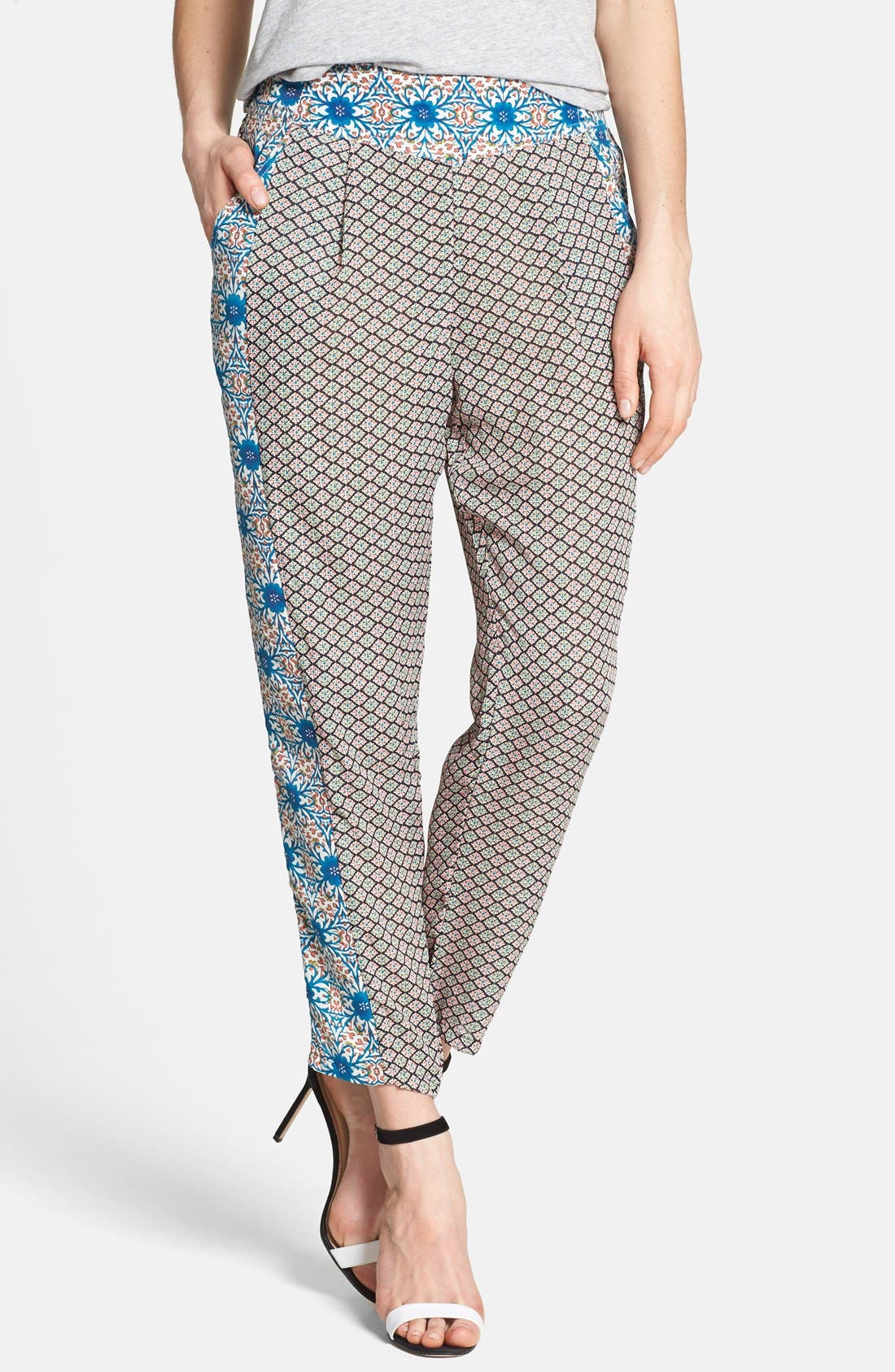 Free People Mixed Print Pleat Pants Nordstrom