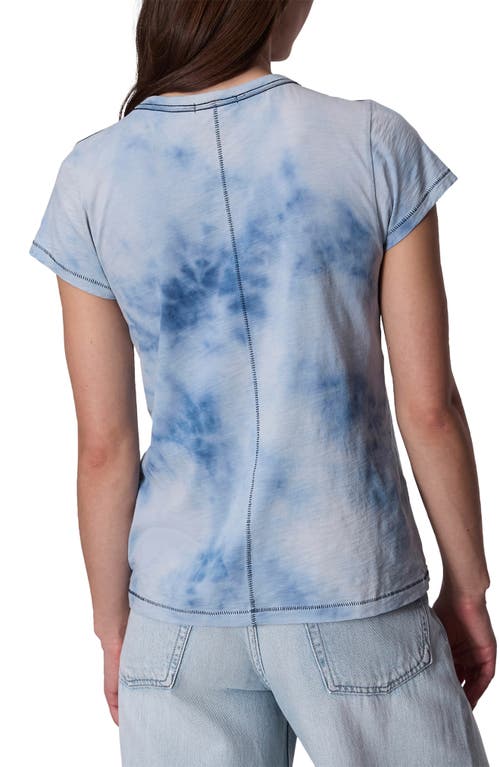 Shop Rag & Bone The Slub Tie Dye T-shirt In Blue Multi