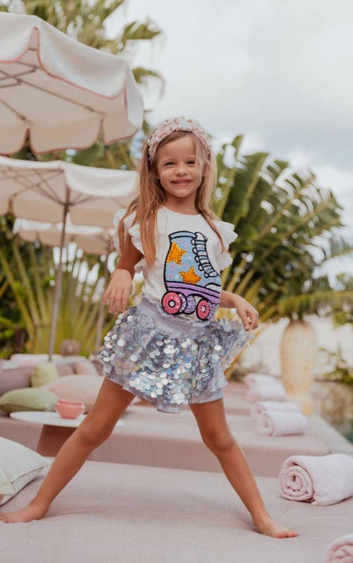 LOLA + THE BOYS LOLA + THE BOYS PAILLETTE METALLIC SKORT