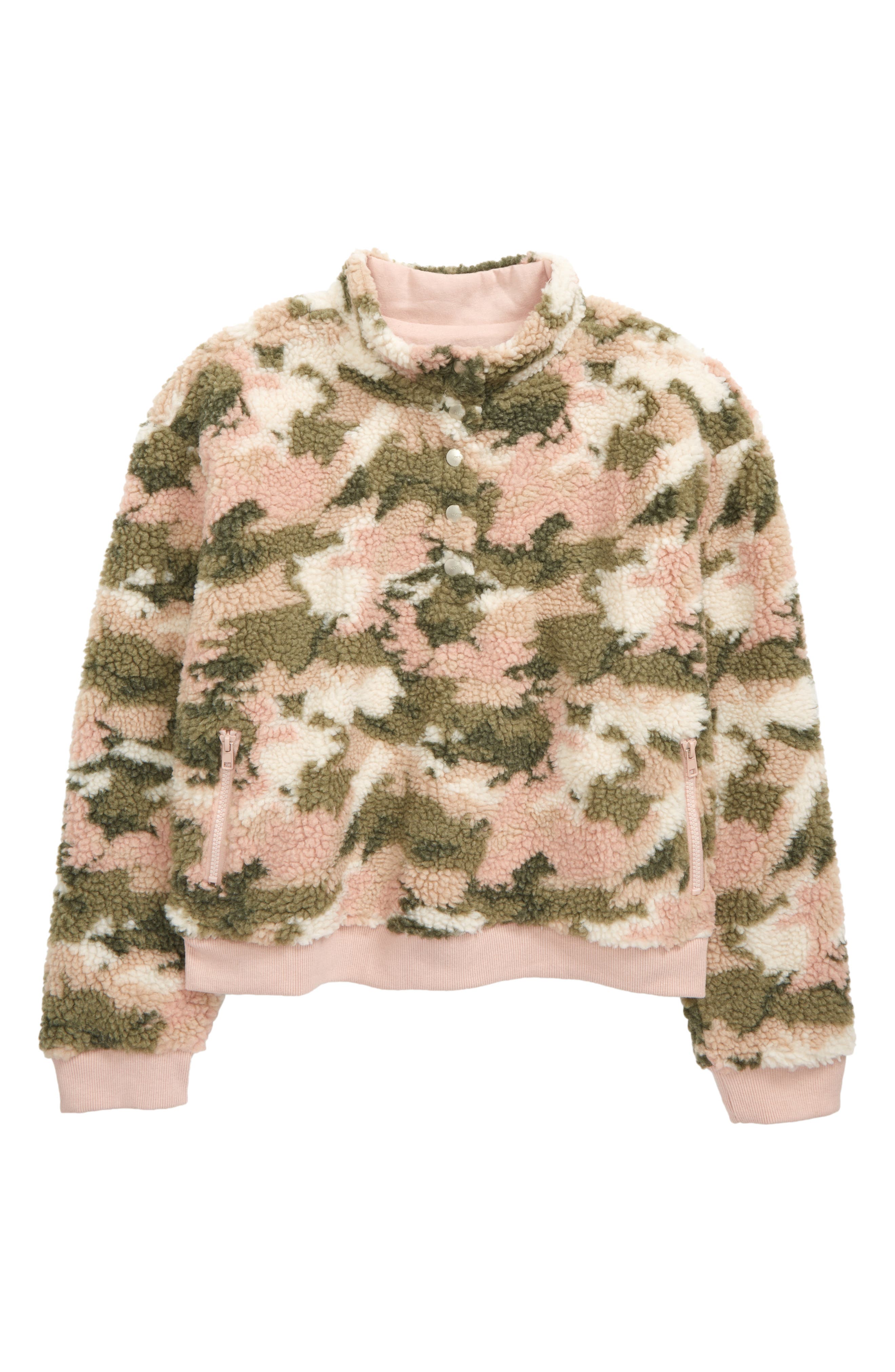 camouflage fleece pullover
