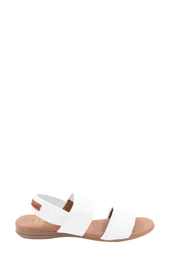 Andre Assous Nigella Featherweight Woven Slingback Sandal In White