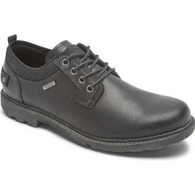 Rockport Rugged Bucks Ii Waterproof Plain Toe Derby- Black