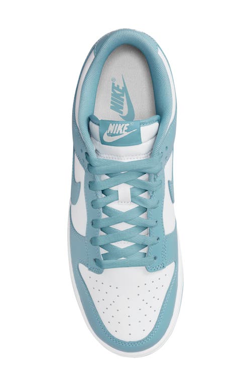 Shop Nike Dunk Low Retro Bttys Sneaker In White/denim Turquoise