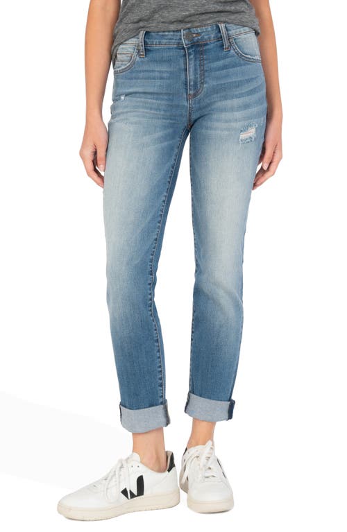 KUT from the Kloth Catherine Boyfriend Distressed Mid Rise Relaxed Jeans Voice W/medium at Nordstrom,