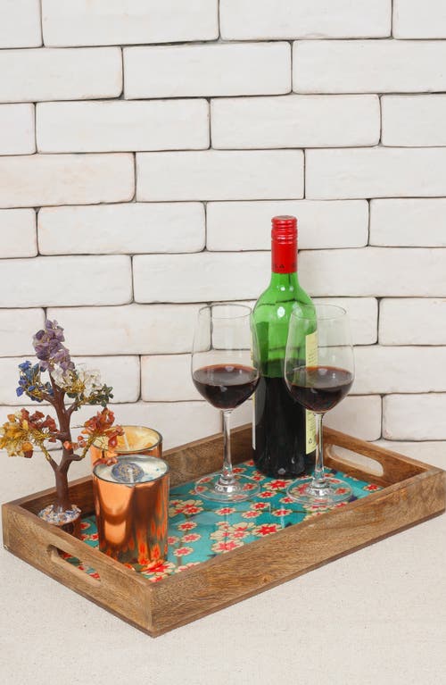 TIRAMISU TIRAMISU RECTANGULAR RESIN & WOOD DECORATIVE TRAY SET 