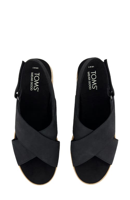 Shop Toms Diana Crossover Platform Wedge Sandal In Black