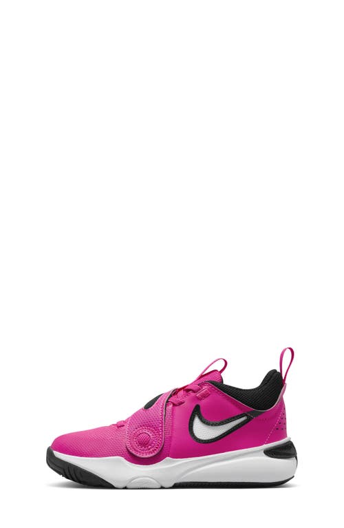 Shop Nike Kids' Team Hustle D 11 Basketball Sneaker In Fierce Pink/black/white