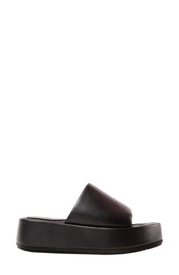 Shop Paloma Barceló Paloma Barcelo Kornelia Platform Slide Sandal In Black