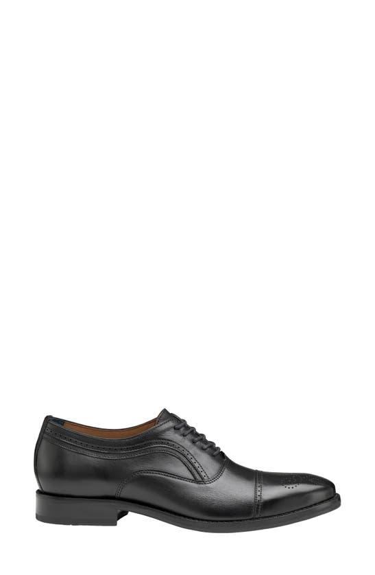 Shop Johnston & Murphy Danridge Cap Toe Oxford In Black