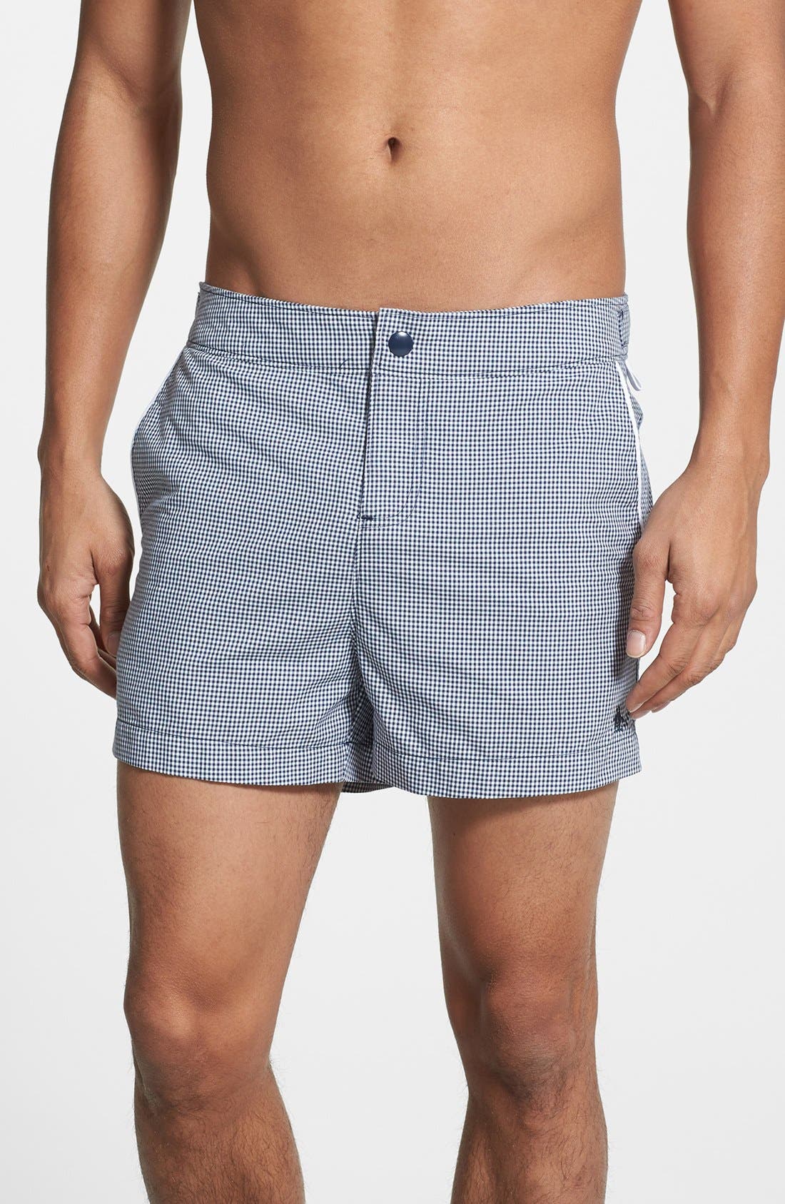 Original Penguin Micro Gingham Swim Shorts Nordstrom