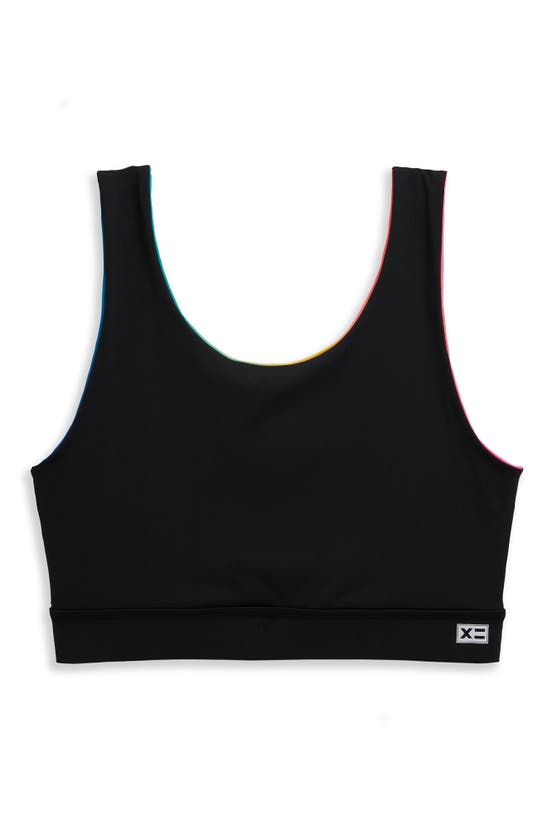 Tomboyx Reversible Sport Bikini Top In Melting Rainbow