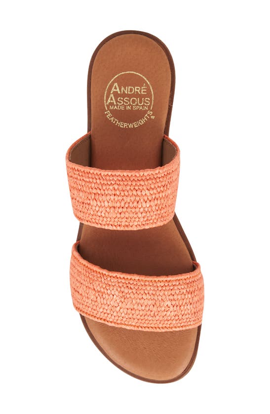 Shop Andre Assous Galia Featherweights™ Slide Sandal In Coral Orange