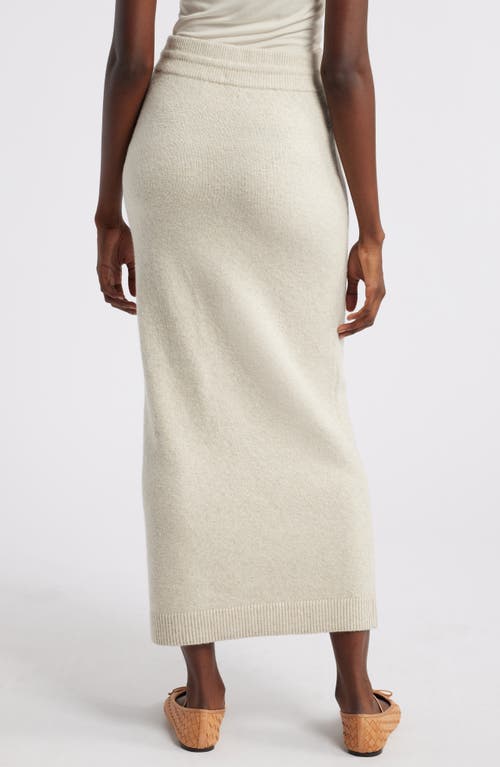 Shop Treasure & Bond Drawstring Cotton Blend Sweater Skirt In Beige Oatmeal Medium Heather