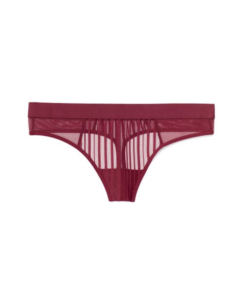 Shop Naia Holly Thong Panties In Dark Red