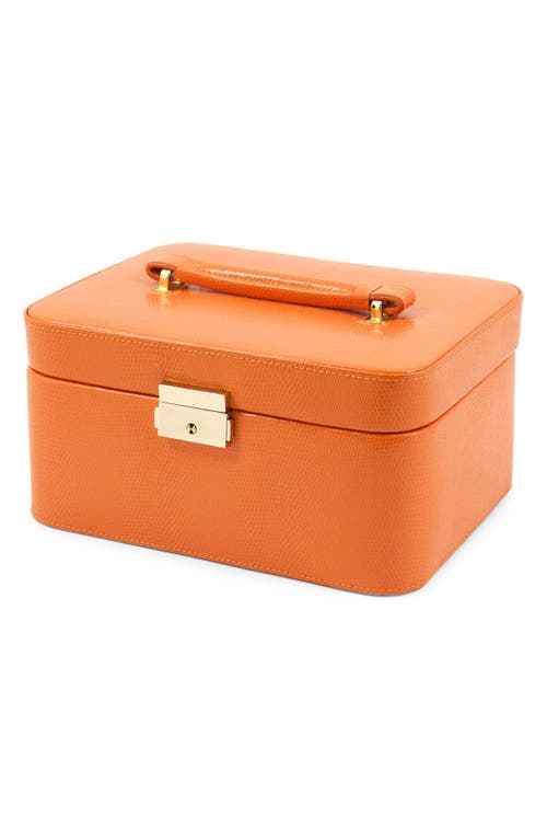 Bey-Berk Leather Jewelry Box in Orange