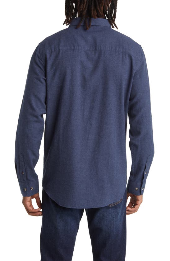 Travismathew Cloud Flannel Button-up Shirt In Total Eclipse
