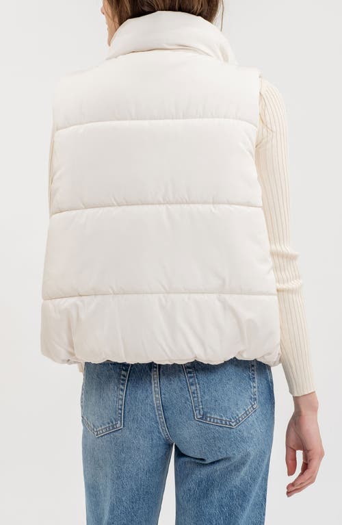 Blu Pepper Quilted Vest In Ivory