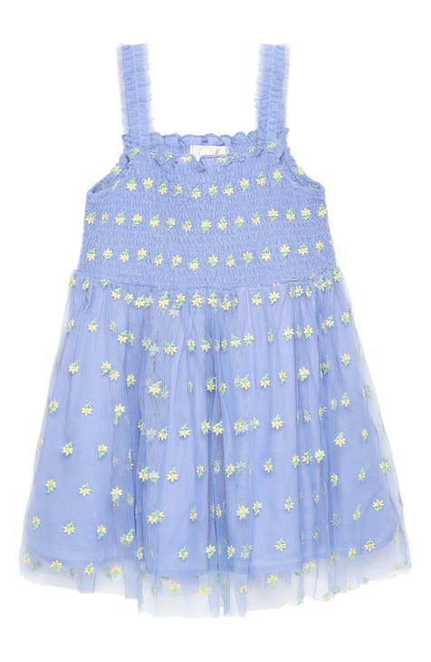 Kids' Embroidered Tulle Dress (Toddler, Little Girl & Big Girl)