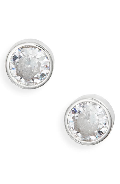 Shymi Fancy Bezel Stud Earrings In Metallic