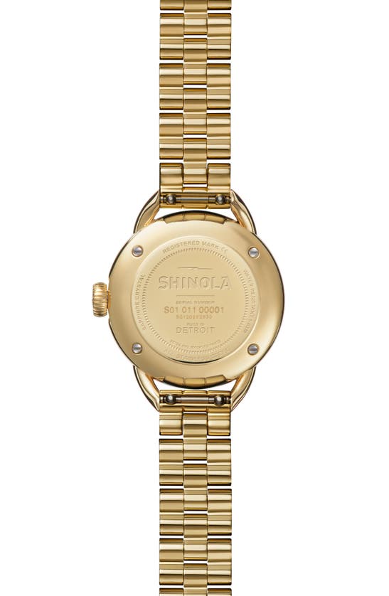 Shinola Runabout Bracelet Watch, 25mm In Gold