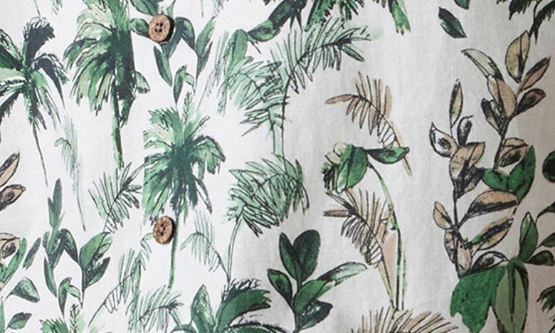 Rodd & Gunn Sabre Peak Print Short Sleeve Cotton Button-up Shirt In Forest