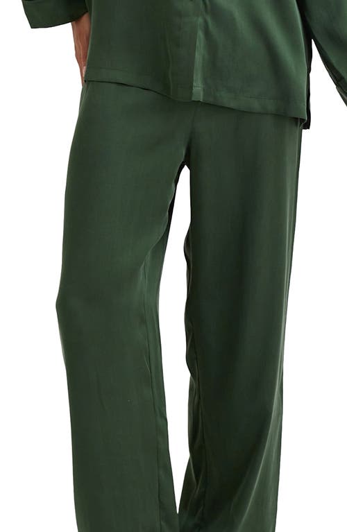 Shop Papinelle Audrey Mulberry Silk Pajamas In Forest Green