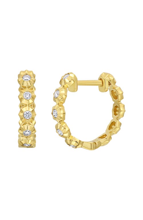 Bony Levy Monaco Diamond Hoop Earrings in 18K Yellow Gold at Nordstrom