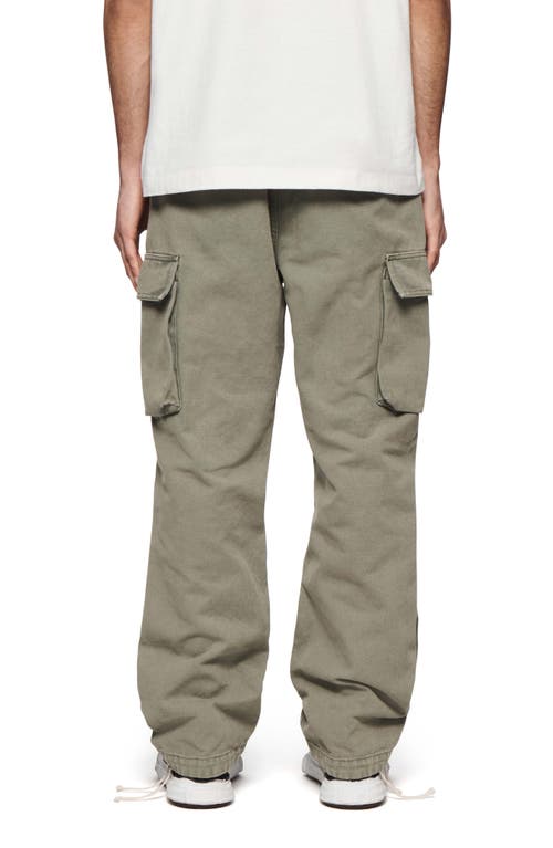 Shop Purple Brand Wide Leg Cotton Canvas Cargo Pants In Green