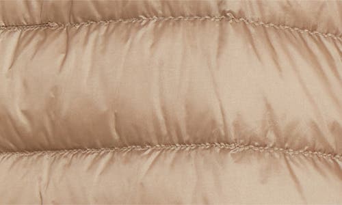 Moncler Lans Channel Quilted Down Moto Jacket In Faded Beige