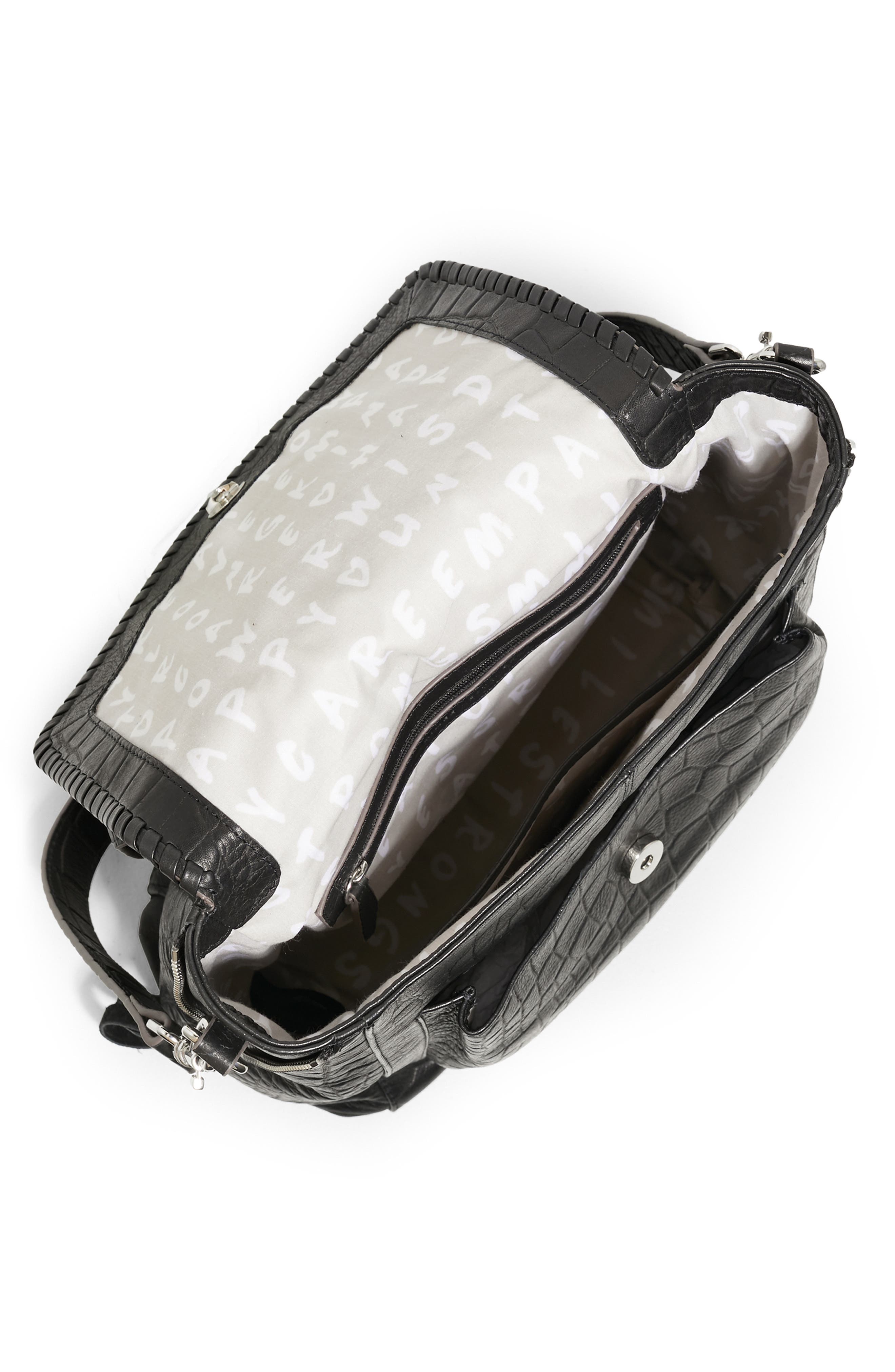 Aimee Kestenberg All for Love Convertible Leather Backpack in Black Croco | Smart Closet Aimee Kestenberg All for Love Convertible Leather Backpack in Black Croco | Smart Closet