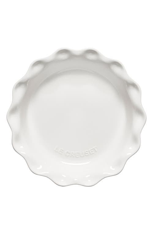 Le Creuset 9" Stoneware Pie Dish In White