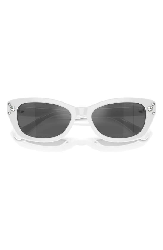 Shop Swarovski 54mm Pillow Sunglasses In White