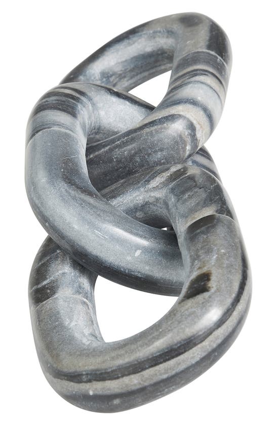 Shop Vivian Lune Home Marble Rope Sculpture In Grey