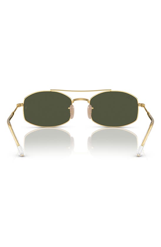 Ray Ban 54mm Oval Sunglasses In Gold Flash