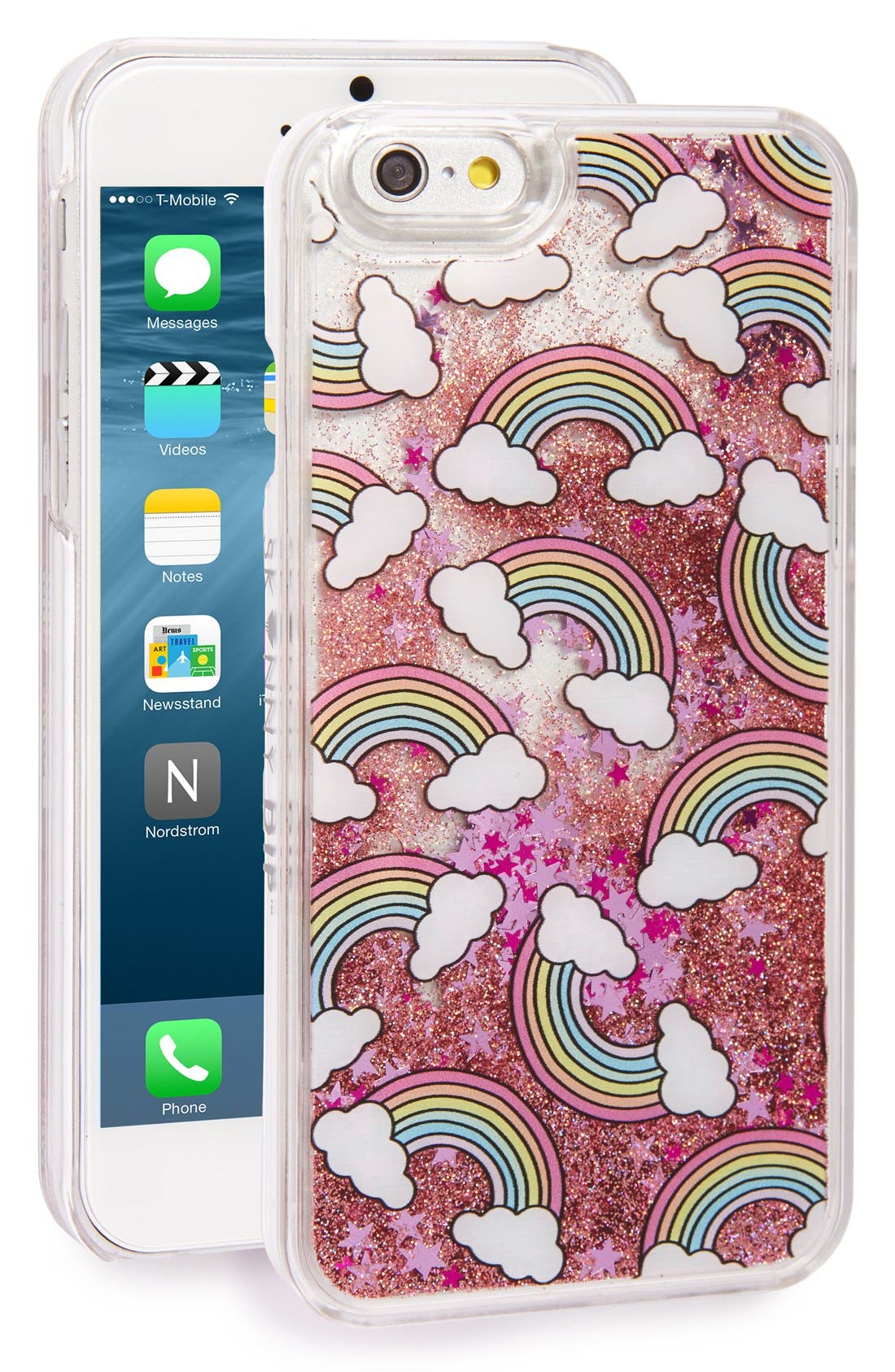 Skinnydip 'Rainbows' Glitter Liquid iPhone 6 & 6s Case Nordstrom