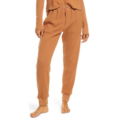 Groceries Apparel Organic Cotton Thermal Pajama Pants, Red