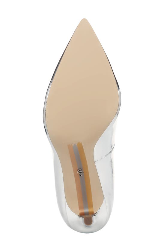 Shop Sam Edelman Hazel Pointed Toe Pump In Soft Silver