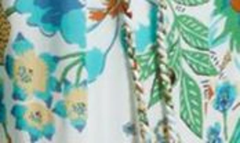 Shop Poupette St Barth Nana Print Sleeveless Cover-up Maxi Dress In Blue Leo Foulard Lob