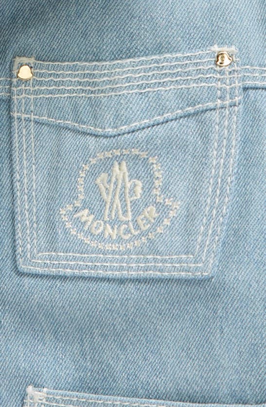 Shop Moncler Kids' Esbly Denim Jacket In Celestial Blue