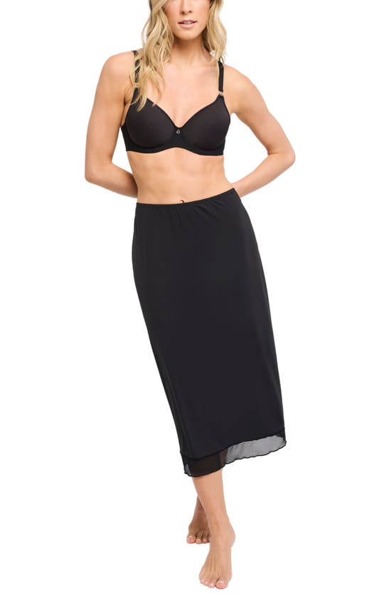 Shop Montelle Intimates Midi Half Slip In Black