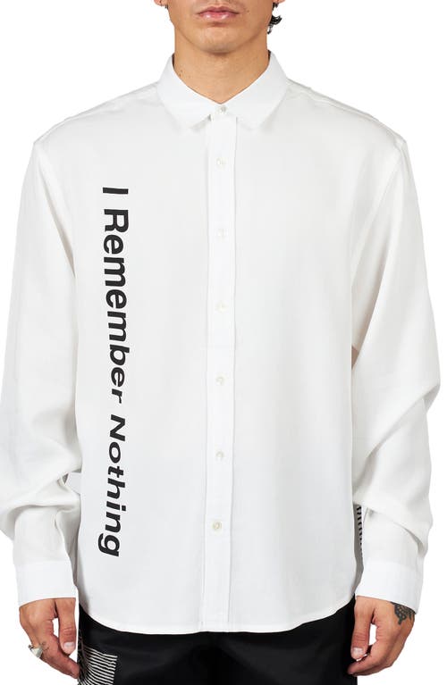 PLEASURES Nothing Button-Down Shirt White at Nordstrom,