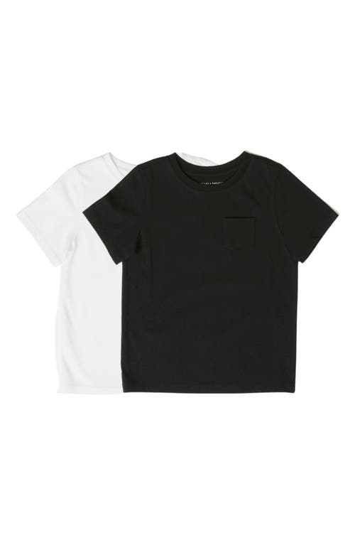 Threads 4 Thought Kids' Invincible 2-Pack Assorted Organic Cotton T-Shirts in Black /White at Nordstrom, Size 18