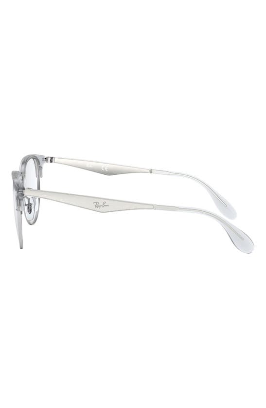 Shop Ray Ban Phantos 51mm Optical Glasses In Silver