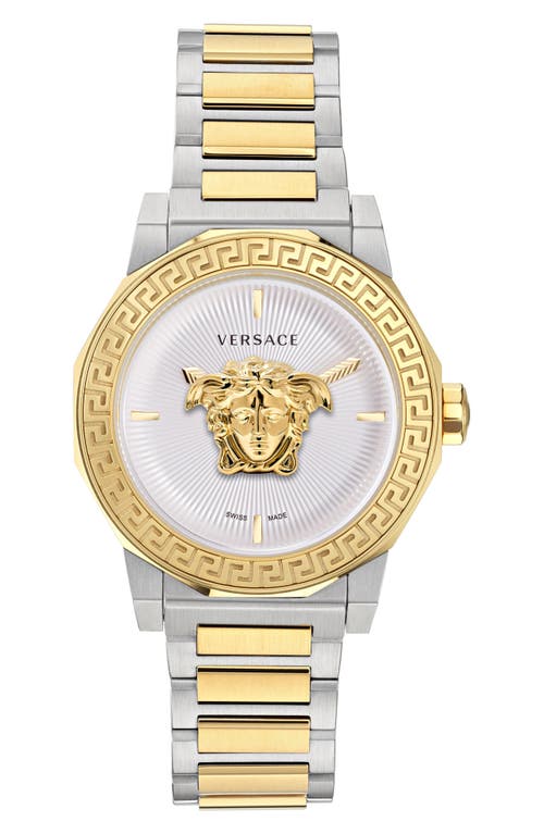 Versace Medusa Deco Bracelet Watch, 38mm in Two Tone at Nordstrom