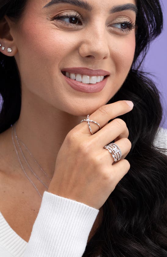 Bony Levy Liora Diamond Stacking Ring In 18k White Gold